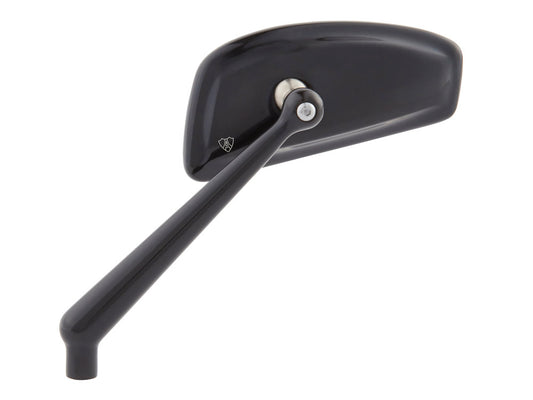 Tearchop Mirror - Black. Fits Left. - Arlen Ness