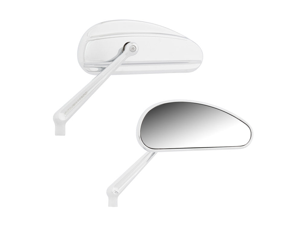 DownDraft Mirrors - Chrome. Left and Right Set. - Arlen Ness