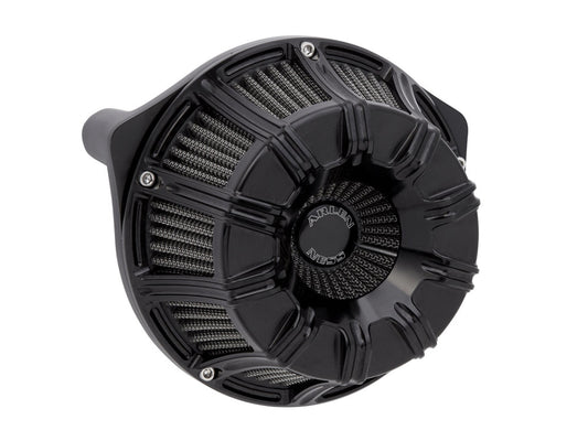10-Gauge Air Cleaner Kit - Black. Fits Touring 2017-2024 & Softail 2018-2024 - Arlen Ness