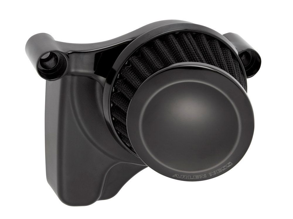 Mini 22° Air Cleaner Kit - Black. Fits Touring 2017-2024 & Softail 2018-2024 - Arlen Ness