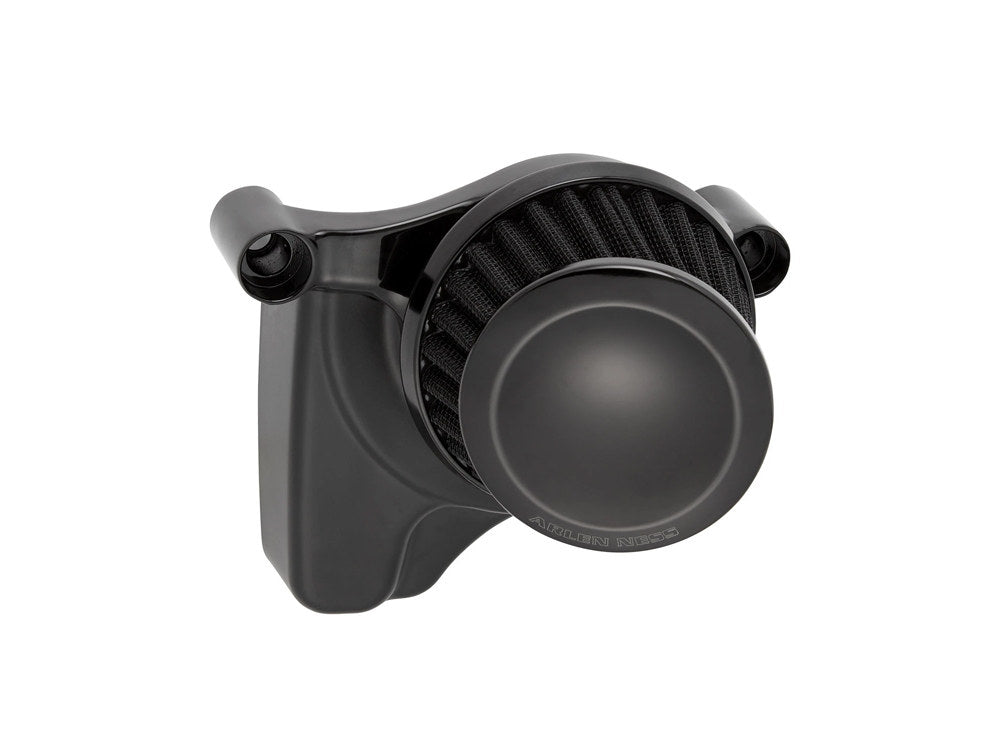 Mini 22° Air Cleaner Kit - Black. Fits Touring 2008-2016, Softail 2016-2017, CVO Softail 2011-2017 & Dyna Low Rider S 2016-2017 with Throttle-by-Wire - Arlen Ness