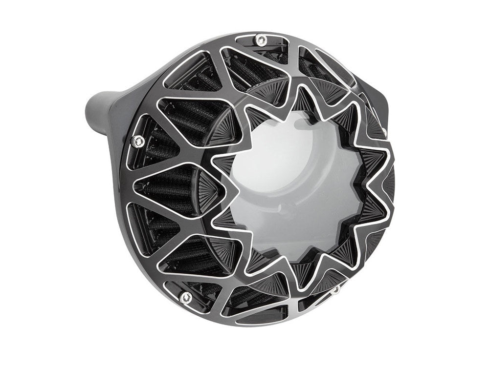 Crossfire Air Cleaner Kit - Contrast Cut. Fits Touring 2017-2024 & Softail 2018-2024 - Arlen Ness