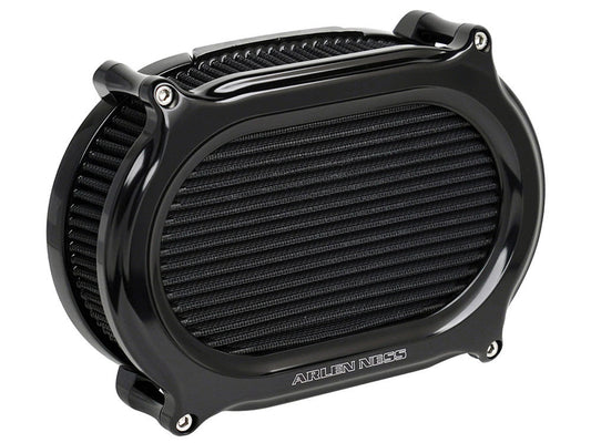 Stage 2 Oval Performance Air Cleaner Upgrade Kit - Black. Fits Touring 2017-2024 & Softail 2018-2024 with Ventilator/Oval Air Cleaner - Arlen Ness