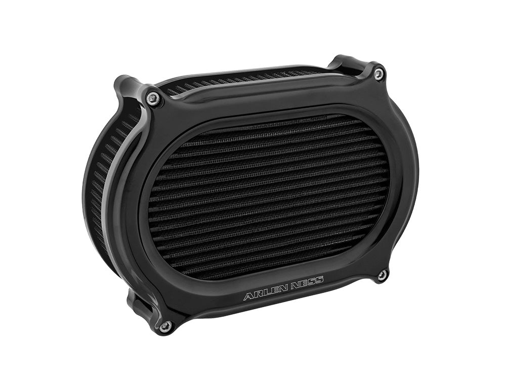 Stage 2 Oval Performance Air Cleaner Kit - Black. Fits Touring 2017-2024 & Softail 2018-2024 - Arlen Ness
