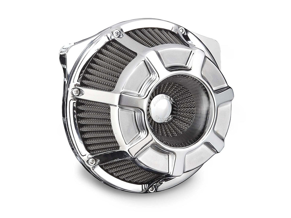 Beveled Air Cleaner Kit - Chrome. Fits CVO Touring 2023up, Street Glide & Road Glide 2024up, Touring 2025up & Softail 2025up - Arlen Ness