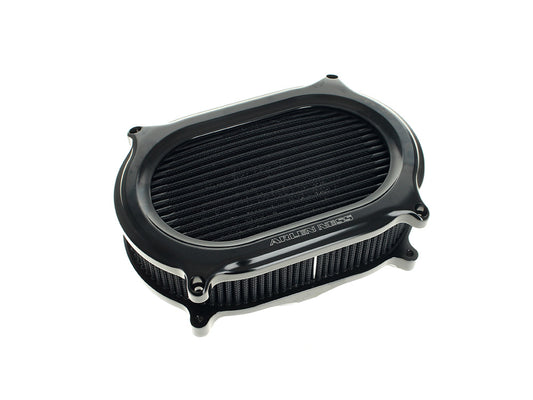 Stage 2 Oval Performance Air Filter Upgrade Kit - Carbon Fibre. Fits Touring 2017-2024 & Softail 2018-2024 with Ventilator/Oval Air Cleaner - Arlen Ness