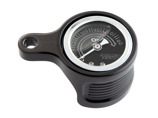 Method Oil Pressure Gauge - Black. Fits Milwaukee-Eight 2017up. - Arlen Ness