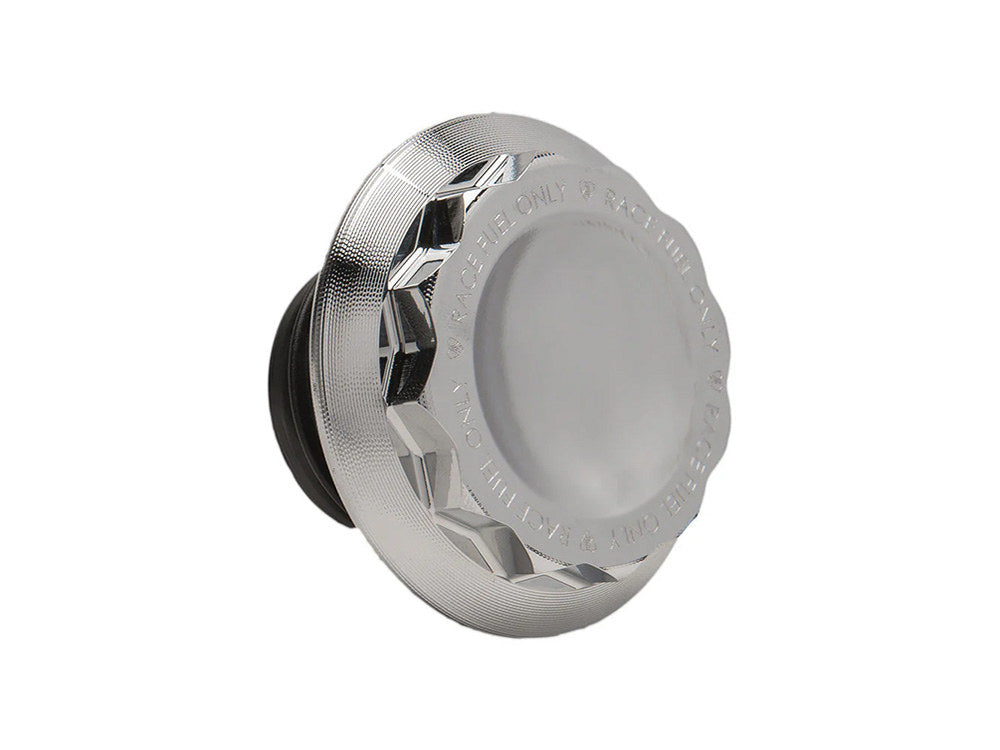 12 Point, Right Hand Vented Screw-In Fuel Cap - Chrome. Fits H-D Big Twin 1996up & Sportster 1996-2021 - Arlen Ness