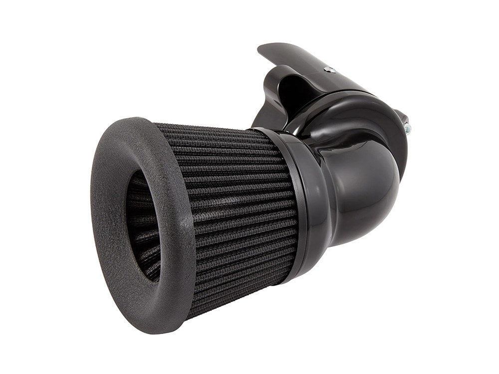 90 Degree Velocity Air Cleaner Kit - Black. Fits Indian Touring & Cruiser 2014up with 111ci or 116ci Thunderstroke Engines. - Arlen Ness