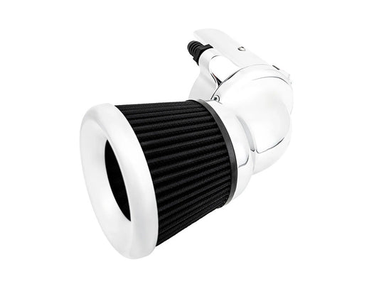 90 Degree Velocity Air Cleaner Kit - Chrome. Fits Indian Touring & Cruiser 2014up with 111ci or 116ci Thunderstroke Engines. - Arlen Ness