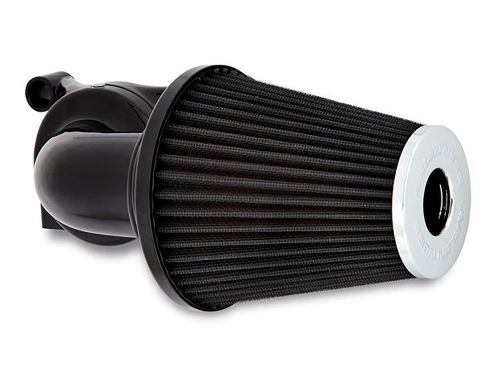 90deg Monster Sucker Air Cleaner Kit - Black. Fits Big Twin 1993-2017 with CV Carb or Cable Operated Delphi EFI. - Arlen Ness
