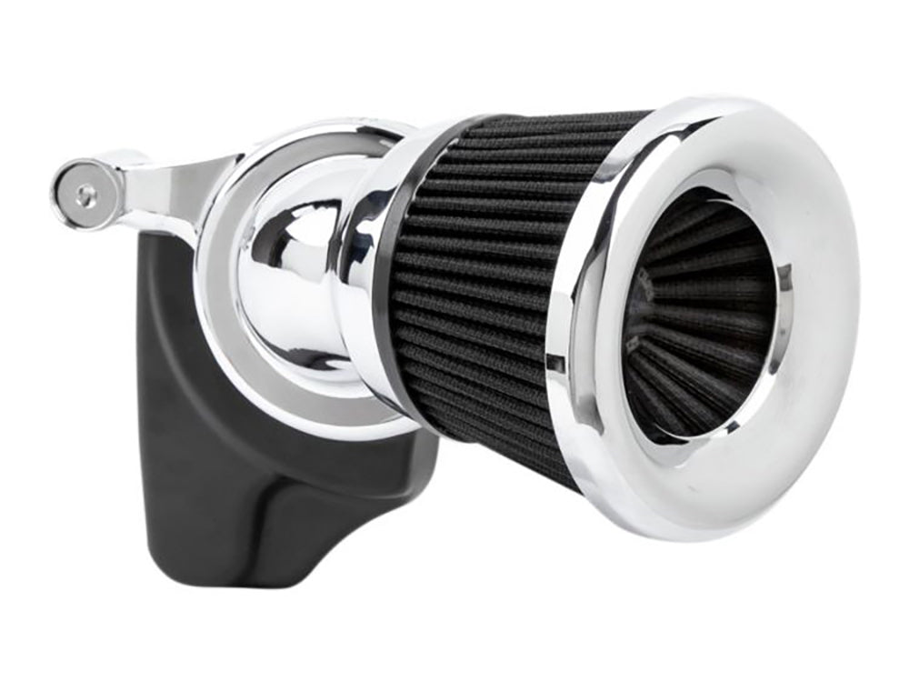 Velocity 65 Degree Air Cleaner Kit - Chrome. Fits Big Twins 1993-2017 with CV Carb or Cable Operated Delphi EFI. - Arlen Ness