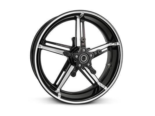 18in. x 5.5in. Fat Factory 24 Replica Wheel - Gloss Black. Fits Touring 2024up - Arlen Ness