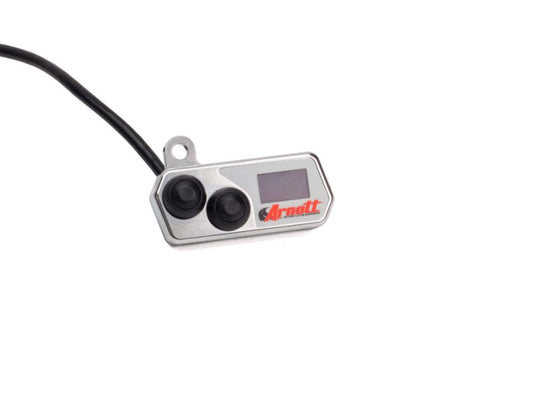 Handlebar Control Switch with LED Gauge - Chrome. Fits Bikes with Air Suspension. - Arnott Motorcycle Air Suspension