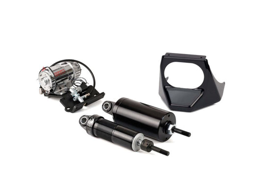 Rear Air Shock Absorbers - Black. Fits Softail 2001-2017. - Arnott Motorcycle Air Suspension