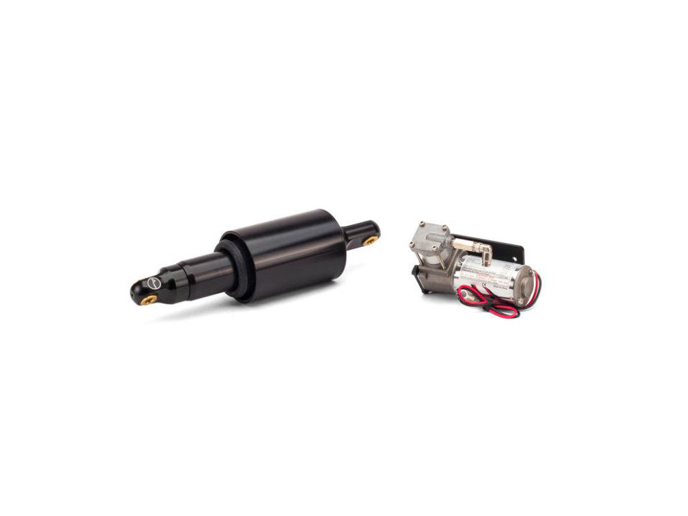Rear Air Shock Absorbers - Black. Fits Indian Touring Models 2014up. - Arnott Motorcycle Air Suspension
