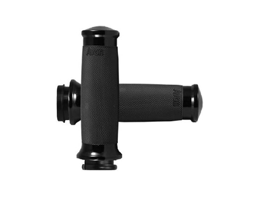Custom Contour Handgrips - Black. Fits Big Twin 2008-2024 with Throttle-by-Wire - Avon Grips