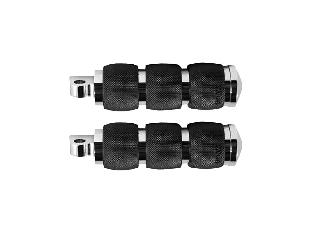Air Cushion Footpegs - Chrome. Fits H-D. - Avon Grips