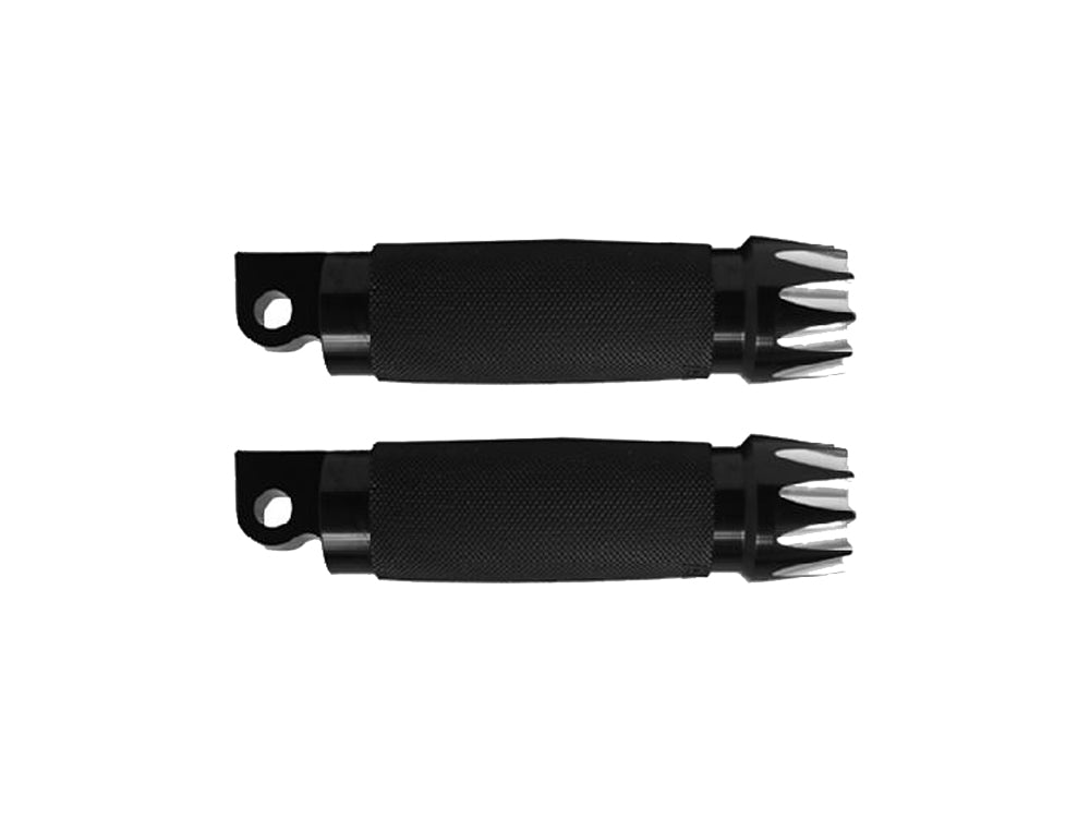 Excalibur Custom Contour Footpegs - Blk. Fits H-D. - Avon Grips