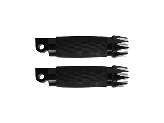 Excalibur Custom Contour Footpegs - Blk. Fits H-D. - Avon Grips