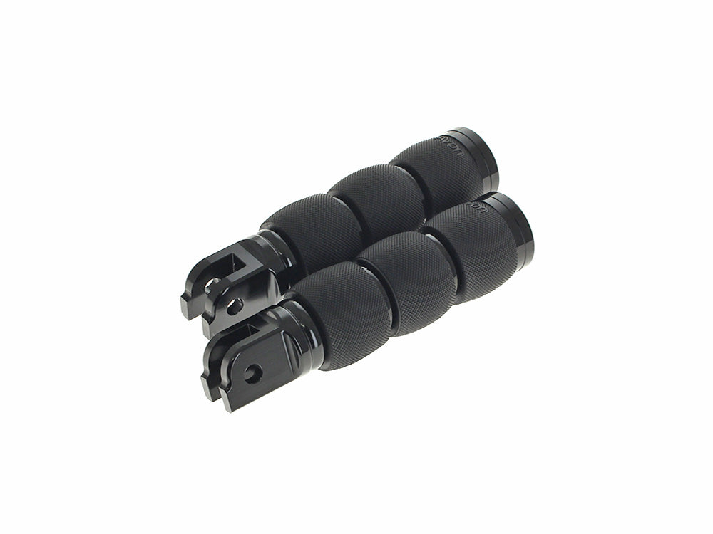 Air Cushion Footpegs - Black. Fits Softail 2018up Front Rider - Avon Grips