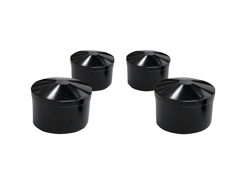 Smooth Head Bolt Covers - Black. Fits Big Twin 1985-2017 & Sportster 1986-2021 - Avon Grips