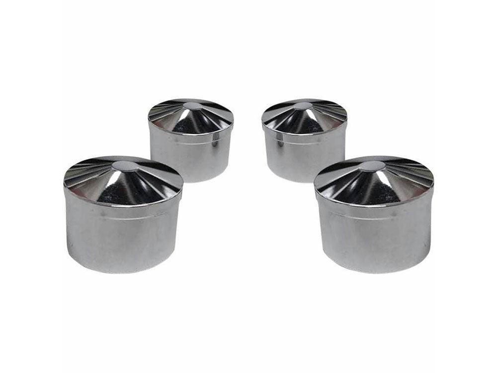 Smooth Head Bolt Covers - Chrome. Fits Big Twin 1985-2017 & Sportster 1986-2021 - Avon Grips