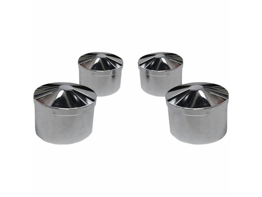 Smooth Head Bolt Covers - Chrome. Fits Big Twin 1985-2017 & Sportster 1986-2021 - Avon Grips