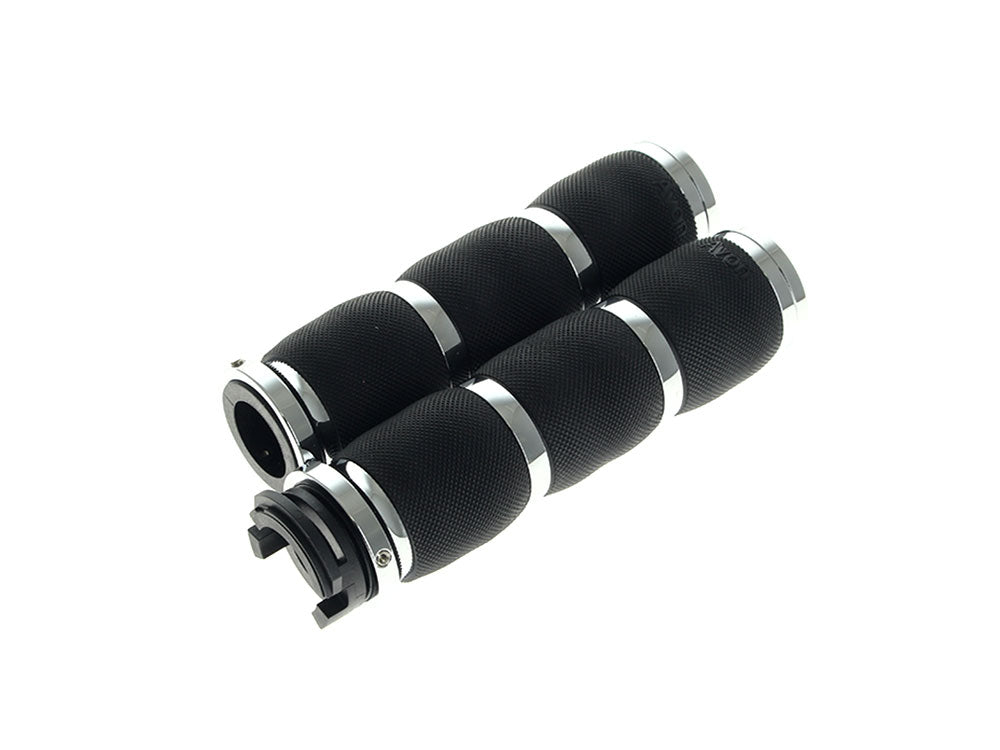 Air Cushion Handgrips - Chrome. Fits Indian Scout 2015-2024 - Avon Grips