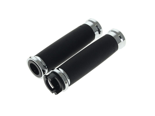 Custom Contour Handgrips - Chrome. Fits Indian Scout 2015-2024 - Avon Grips