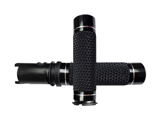 K25 Handgrips - Black. Fits CVO Touring 2023up, Street Glide & Road Glide 2024up, Touring 2025up & Softail 2025up - Avon Grips