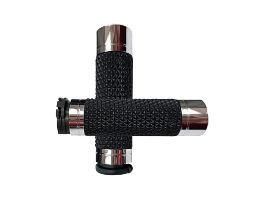 K25 Handgrips - Chrome. Fits H-D with Throttle Cable - Avon Grips