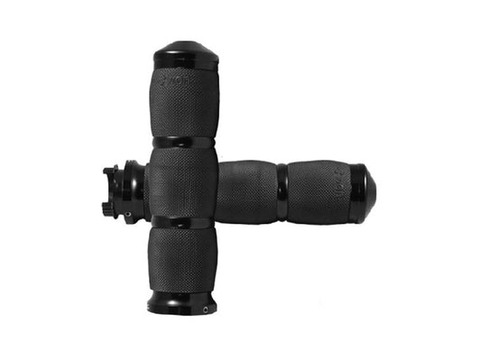 Air Cushion Handgrips - Black. Fits Various Metric Models. - Avon Grips
