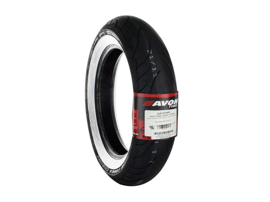 Avon Cobra Chrome 16in. Whitewall Front Tyre. 150/80-R16 AV91. - Avon Tyres