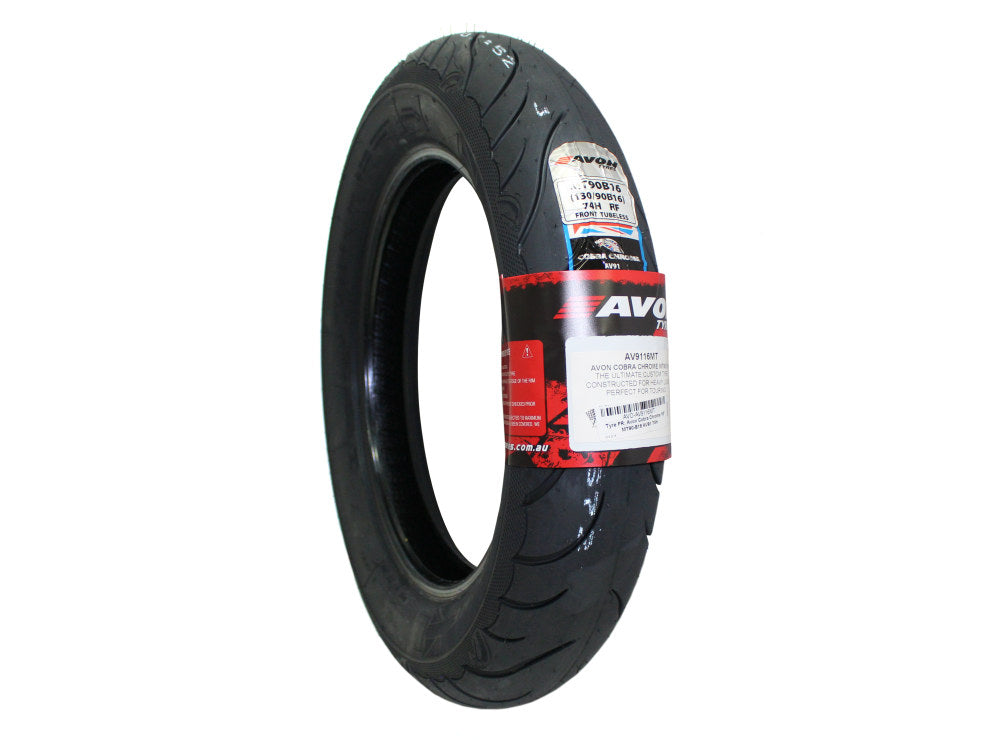 Avon Cobra Chrome 16in. Front Tyre. MT90-B16 AV91 74H. - Avon Tyres