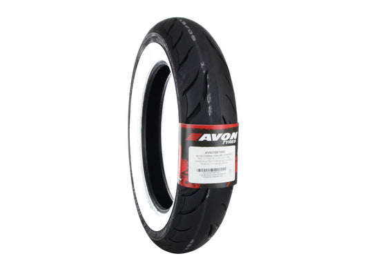 Avon Cobra Chrome 16in. Whitewall Rear Tyre. MT90-B16 AV92 74H WW. - Avon Tyres