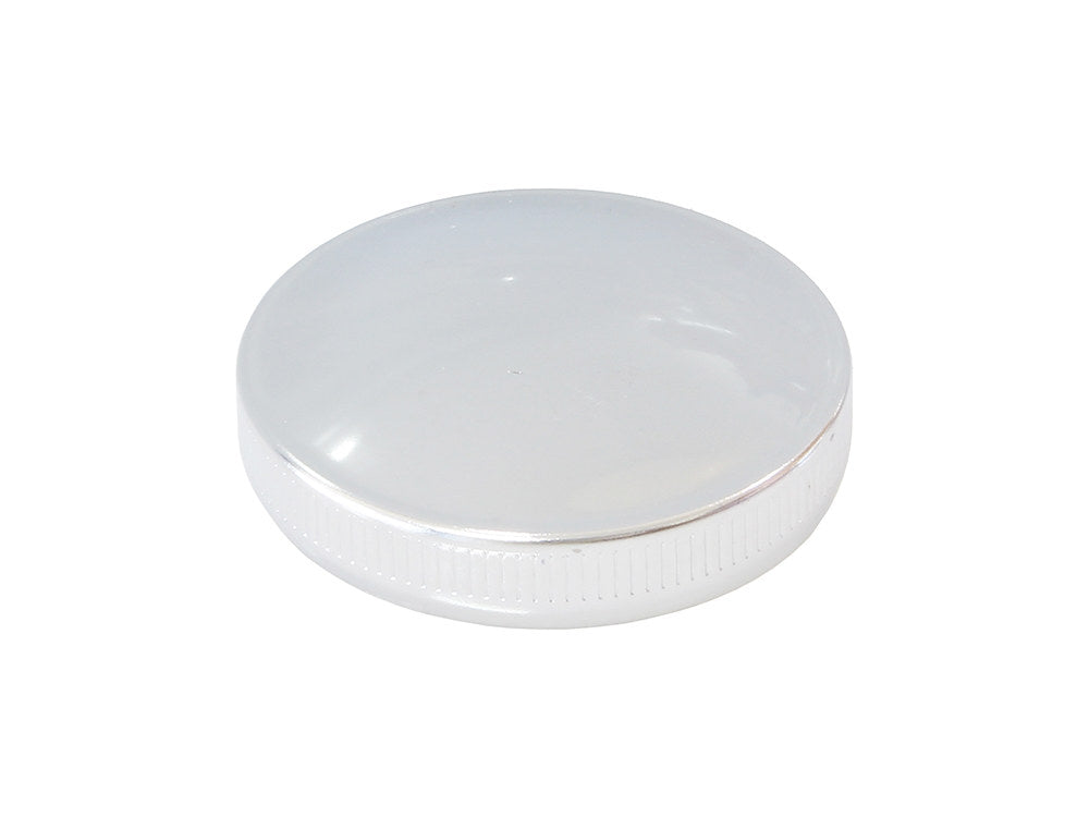 Early Style Right Hand Side Vented Fat Bob Fuel Cap - Chrome. Fits Big Twin 1936-1973 & Sportster 1958-1973. - Rollies Speed Shop