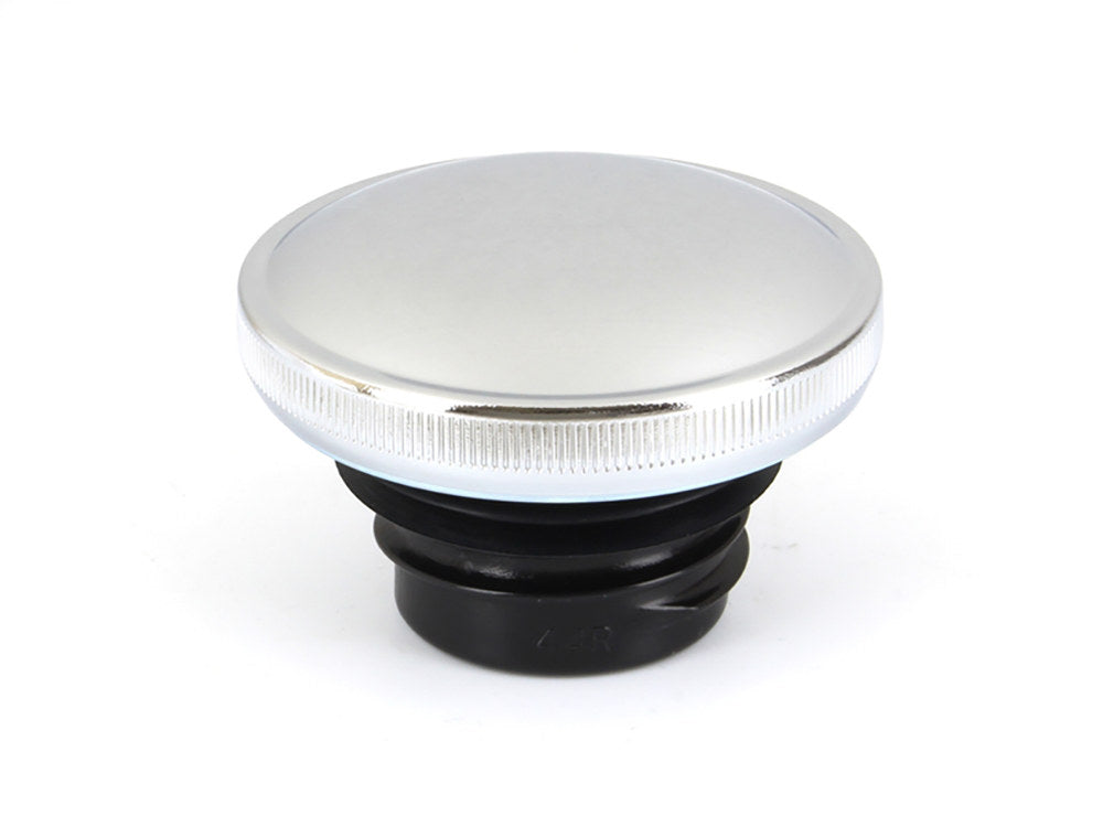 Right Hand Vented Screw-In Fuel Cap - Chrome. Fits H-D 1982-1995. - Rollies Speed Shop