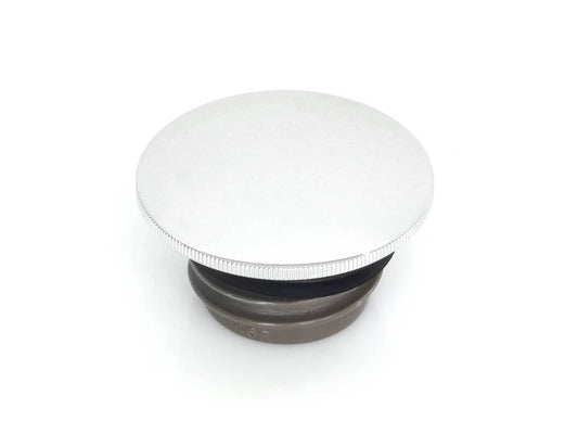 Low Profile Right Hand Vented Screw-In Fuel Cap - Chrome. Fits H-D Big Twin 1996up and Sportster 1996-2021. - Rollies Speed Shop