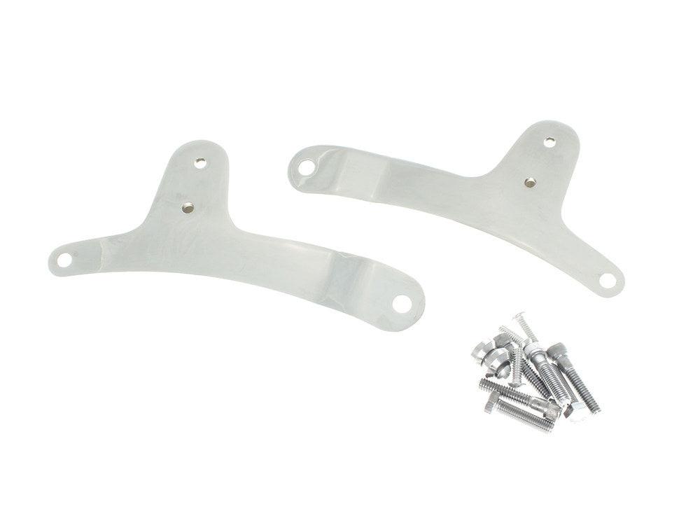 Sissy Bar Side Straps - Chrome. Fits Sportster 1979-1993 - Rollies Speed Shop