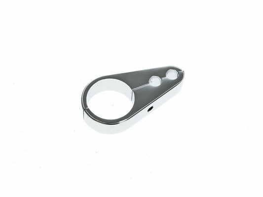 1in. Cable Clamp with Dual Throttle & Idle Cable Holes - Chrome - Rollies Speed Shop