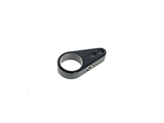 1in. Cable Clamp with Dual Throttle & Idle Cable Holes - Gloss Black - Rollies Speed Shop