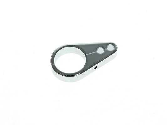1-1/4in. Cable Clamp with Dual Throttle & Idle Cable Holes - Chrome - Rollies Speed Shop