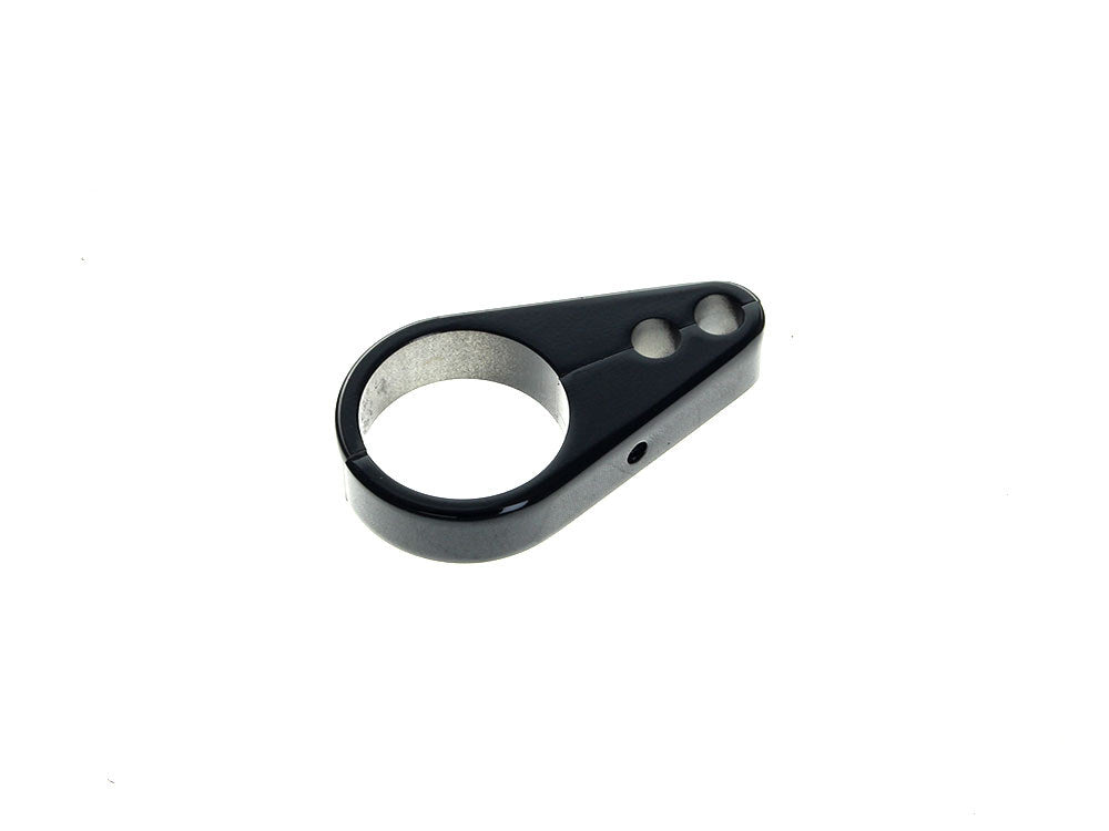 1-1/4in. Cable Clamp with Dual Throttle & Idle Cable Holes - Gloss Black - Rollies Speed Shop