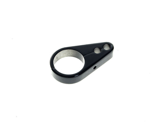 1-1/4in. Cable Clamp with Dual Throttle & Idle Cable Holes - Gloss Black - Rollies Speed Shop