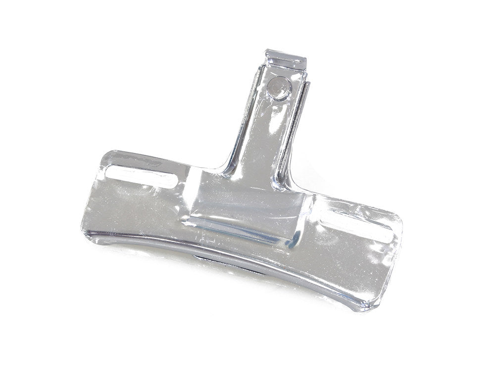 OEM Style Number Plate Mount - Chrome. Fits Most Big Twin & Sportster 1973up - Rollies Speed Shop