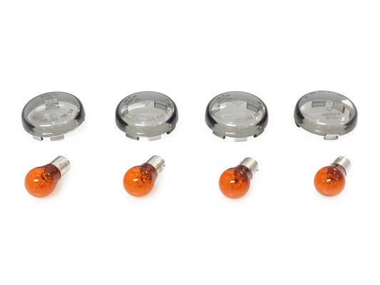 Smoked Turn Signal Lens Kit. Fits most Big Twin & Sportster 2002up. - Rollies Speed Shop