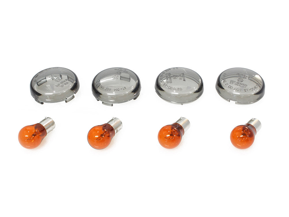 Smoked Turn Signal Lens Kit. Fits V-Rod 2002-2017. - Rollies Speed Shop