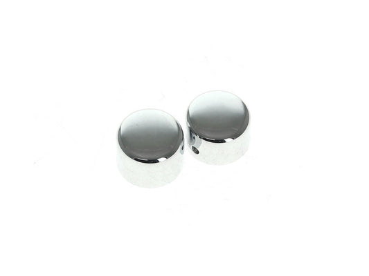 Front Axle Caps - Chrome. Fits Softail 1984-2006, Dyna 1991-2003, Touring 1980-1999, Sportster 1988-2007, FXR 1982-1994 & FXWG 1980-1986 - Rollies Speed Shop