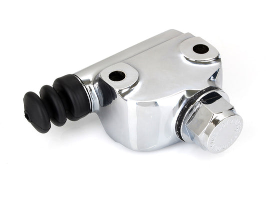 Wagner-Lockheed Style Rear Brake Master Cylinder - Chrome. Fits Big Twin 1958-1972 with Drum Brake. - Rollies Speed Shop